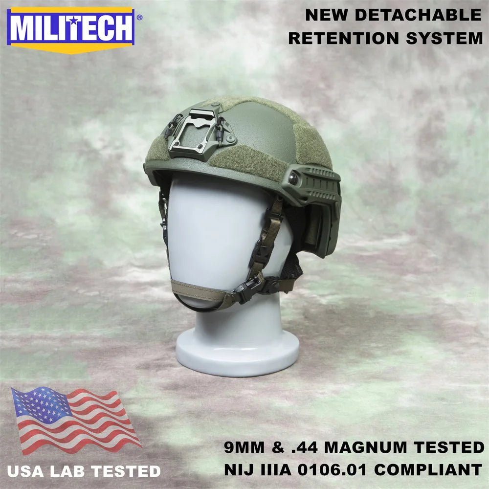 Casque Tactique MILITECH avec Système de Rétention Amovible - Sentinelle Alpha