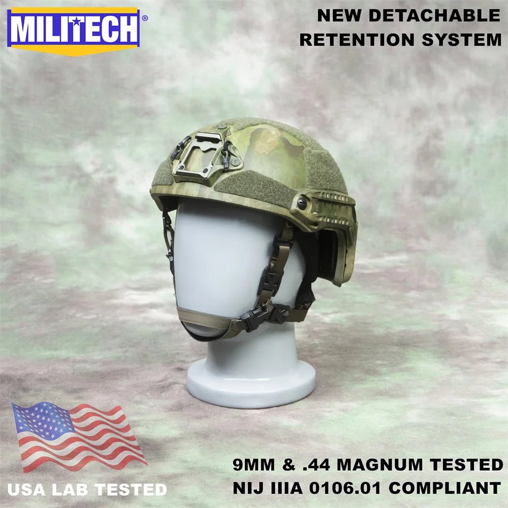 Casque Tactique MILITECH avec Système de Rétention Amovible - Sentinelle Alpha