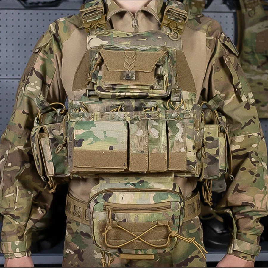 Gilet tactique YAKEDA Camouflage Multicam avec Accessoires - Sentinelle Alpha