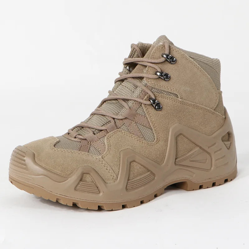 Bottes de terrain opérationnelles Sentinelle Alpha à lacets en couleur beige pour un confort optimal