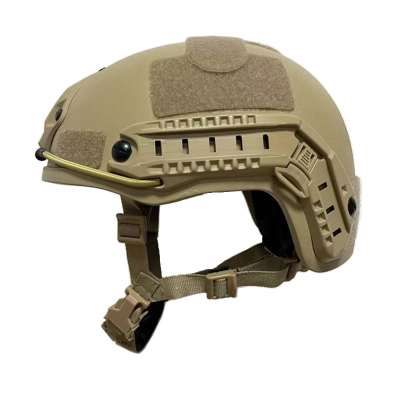 Casque balistique IIIA Sentinelle Alpha en couleur tan avec fixation pour accessoires et système de réglage