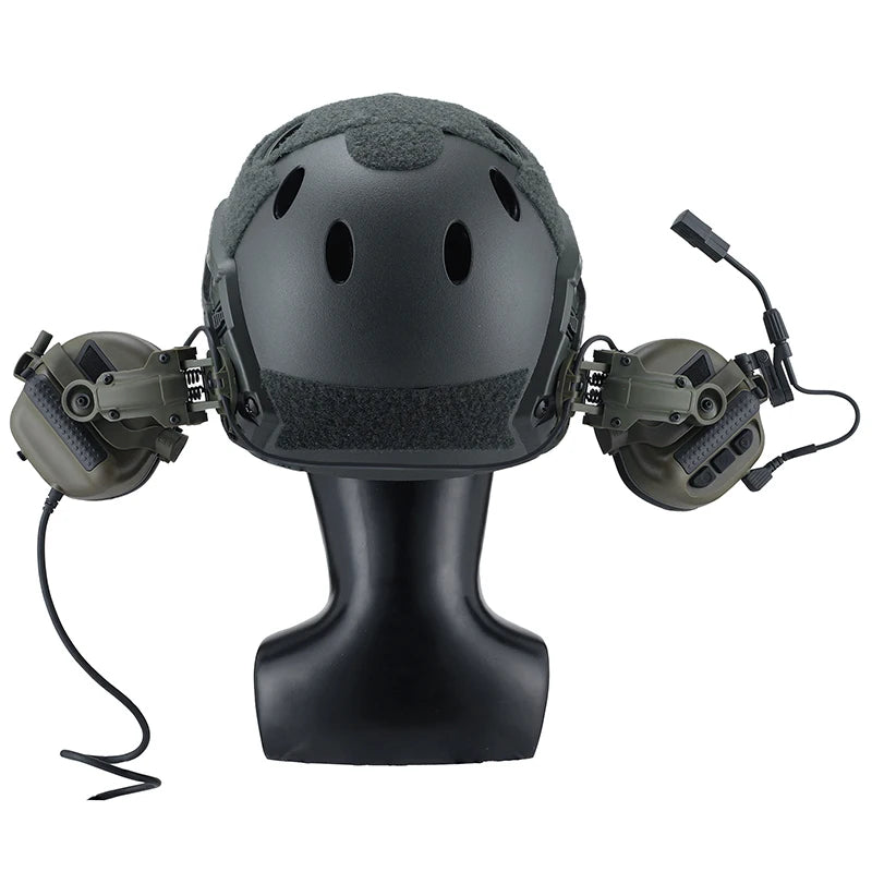 Casque tir militaire Sentinelle Alpha avec écouteurs et microphone pour activités en plein air