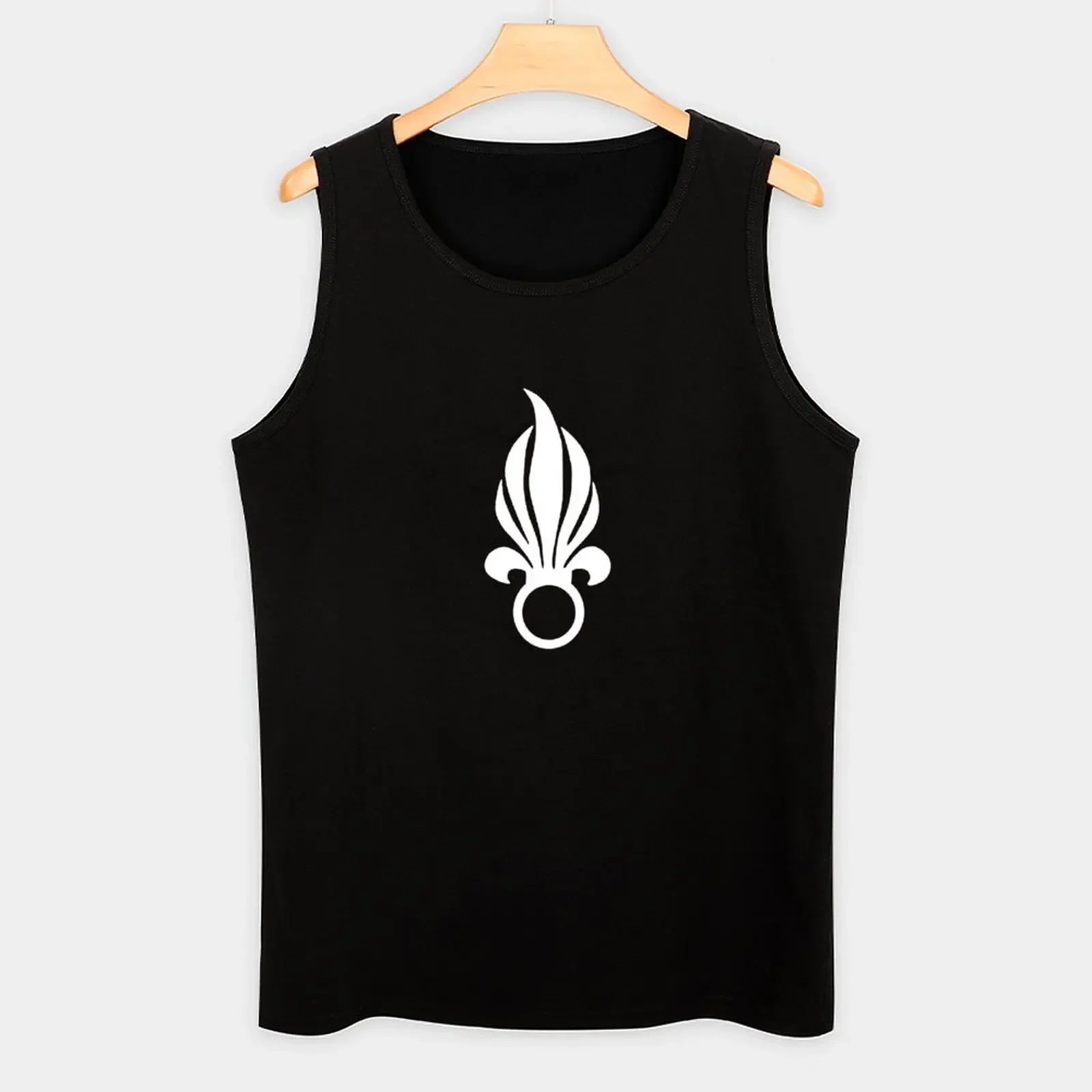 Débardeur noir avec logo stylisé de la Légion Étrangère pour les passionnés de l'uniforme militaire