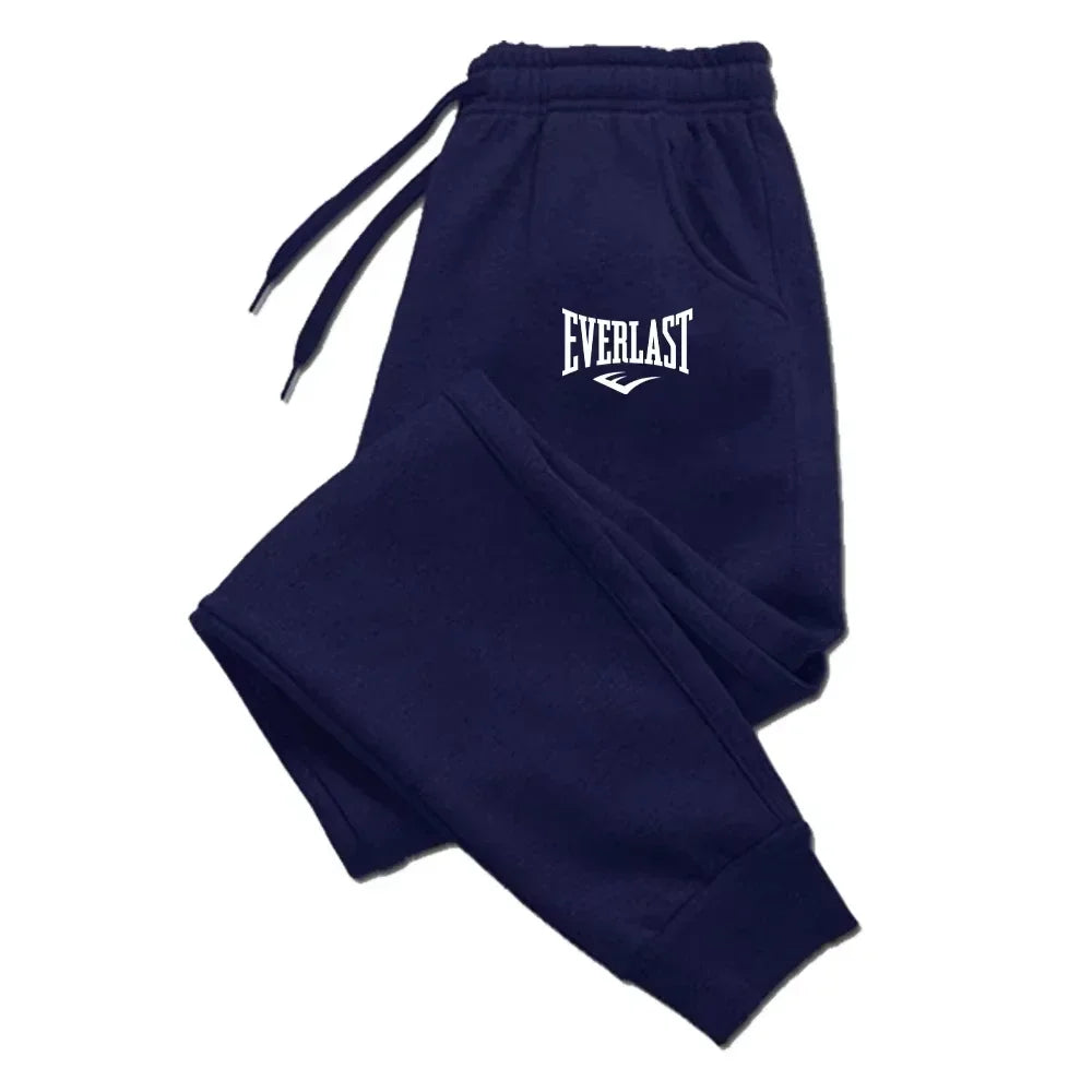 Pantalon de sport EVERLAST en bleu marine avec logo imprimé pour un style décontracté