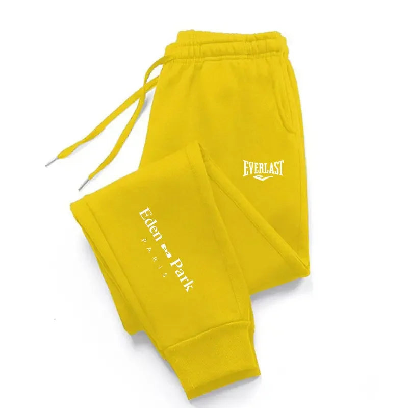 Pantalon gym Everlast jaune avec une taille élastique pour un confort optimal pendant l'entraînement