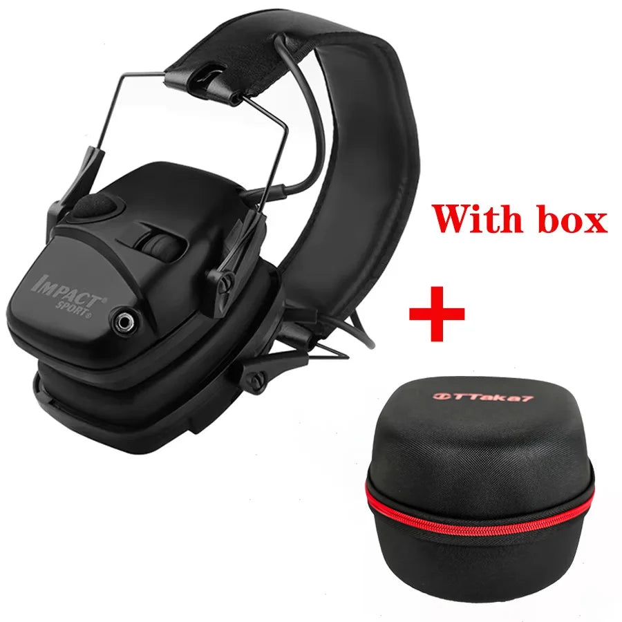 Casque anti-bruit tactique Impact Sport avec étui de protection pour une utilisation sécurisée