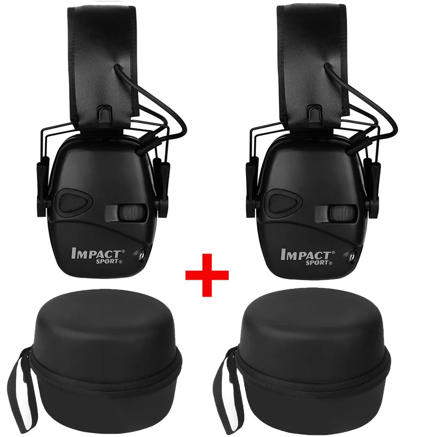 Casque anti-bruit tactique Impact Sport avec étuis de protection inclus pour une utilisation pratique