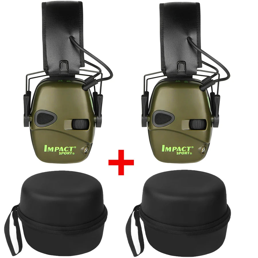 Casque anti-bruit tactique Impact Sport avec boîtiers de protection inclus pour une utilisation optimale