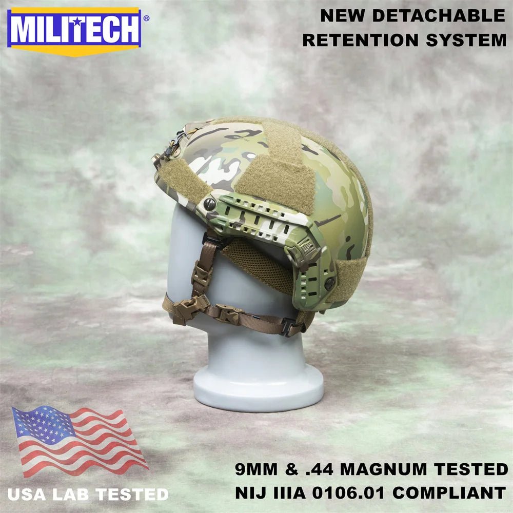 Casque Tactique MILITECH avec Système de Rétention Amovible - Sentinelle Alpha