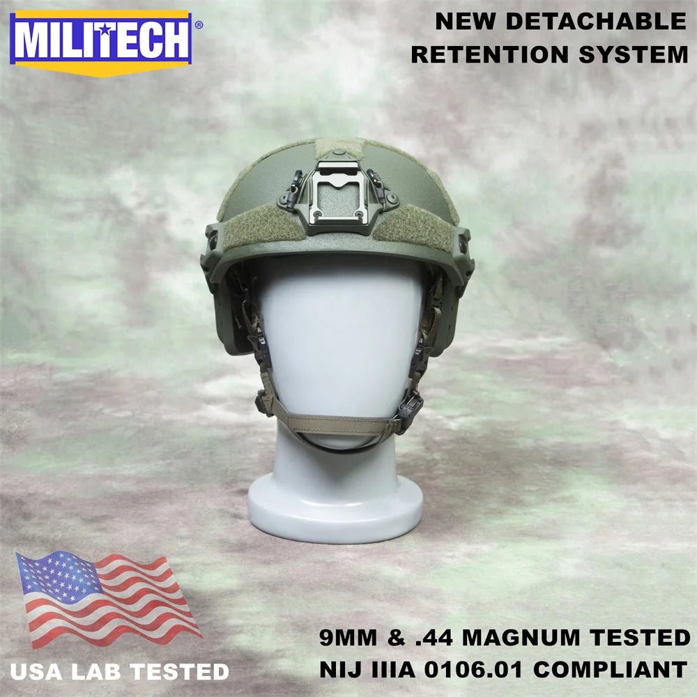 Casque Tactique MILITECH avec Système de Rétention Amovible - Sentinelle Alpha