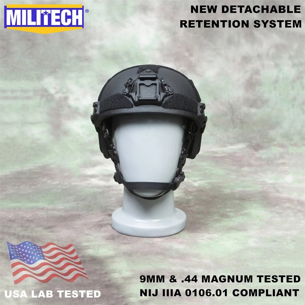 Casque Tactique MILITECH avec Système de Rétention Amovible - Sentinelle Alpha