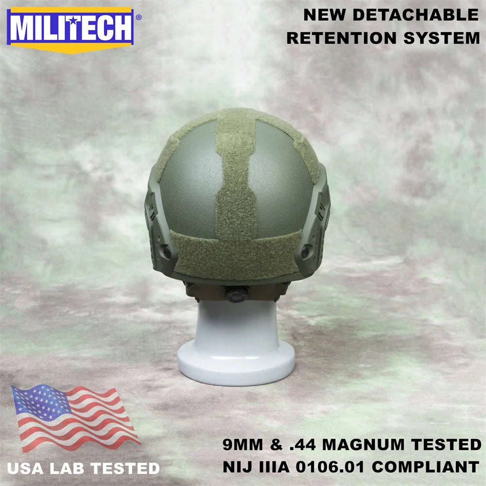 Casque Tactique MILITECH avec Système de Rétention Amovible - Sentinelle Alpha