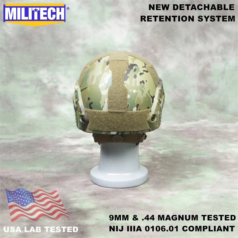 Casque Tactique MILITECH avec Système de Rétention Amovible - Sentinelle Alpha
