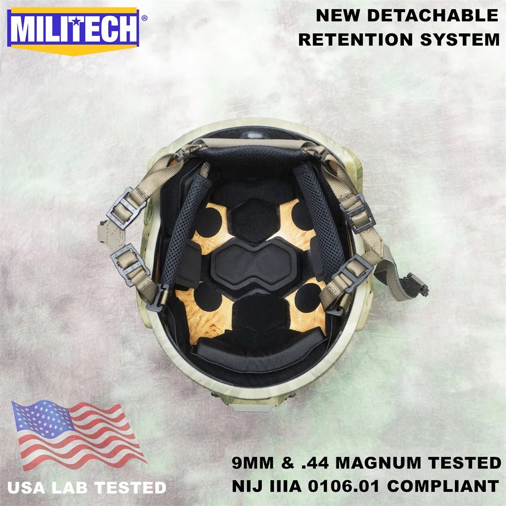 Casque Tactique MILITECH avec Système de Rétention Amovible - Sentinelle Alpha