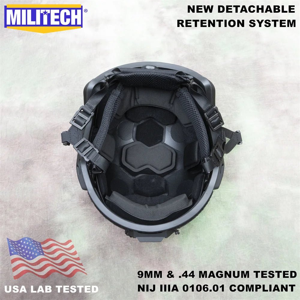 Casque Tactique MILITECH avec Système de Rétention Amovible - Sentinelle Alpha