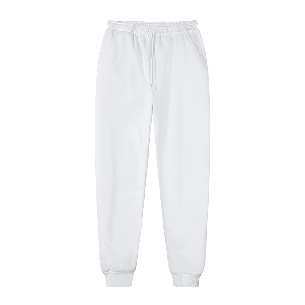 Pantalon de gym homme blanc de Sentinelle Alpha avec poches et taille élastique