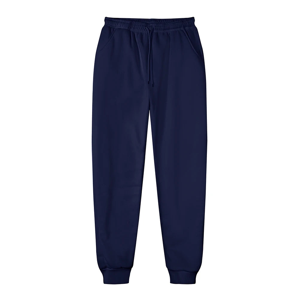 Pantalon de gym homme en bleu marine avec taille élastique et poches pratiques