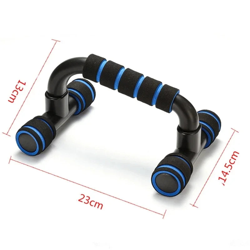 Barre de dips en mousse noir et bleu, accessoire pour gym à domicile pour renforcer les bras et le haut du corps