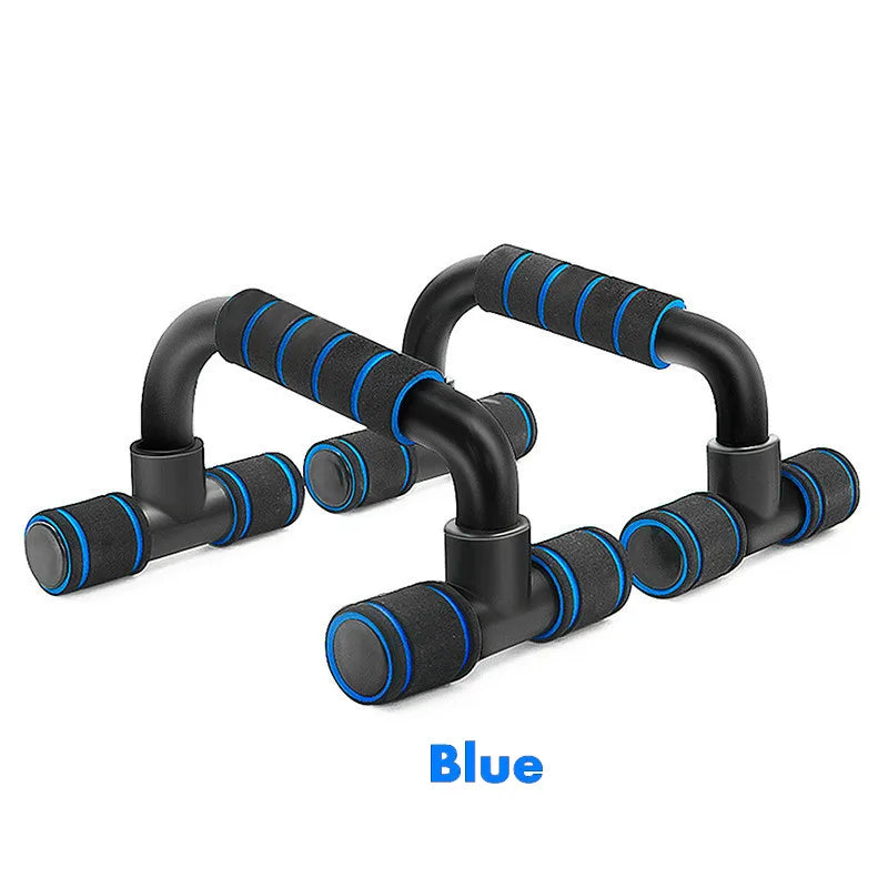 Parallèles d'exercice noirs et bleus, parfaits pour un accessoire pour gym à domicile
