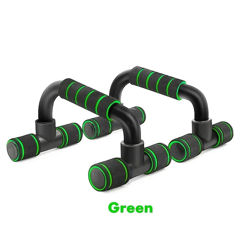 Accessoire pour gym à domicile : Barres parallèles noires et vertes pour un entraînement efficace