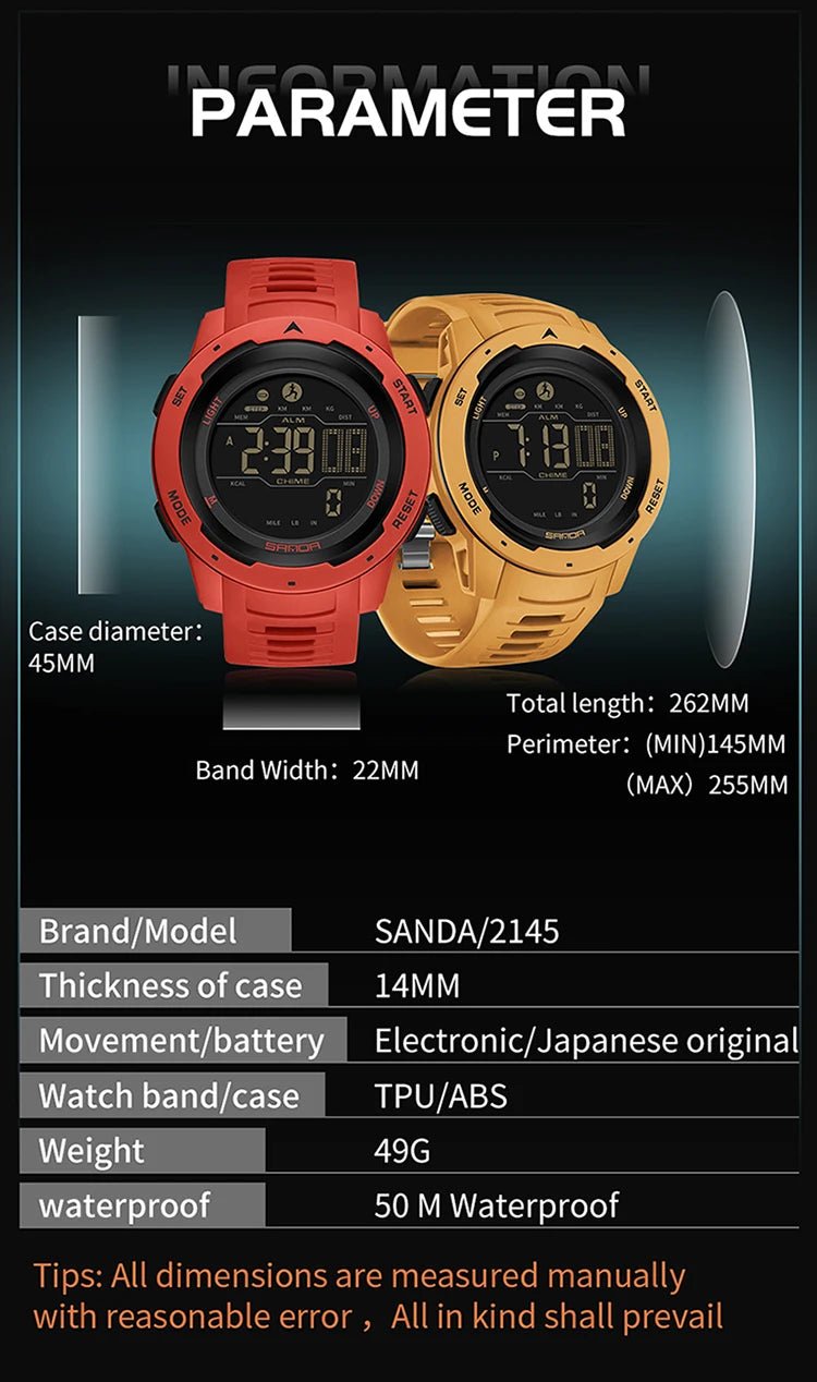 Montre Homme Résistante SANDA Tactique en Vert Olivâtre - Sentinelle Alpha