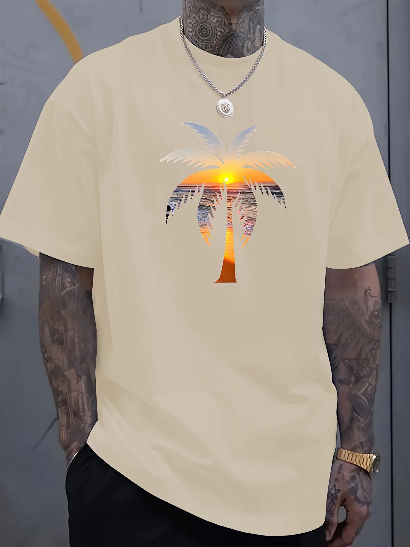 Sentinelle Alpha T-shirt col rond manches courtes palmier - Sentinelle Alpha