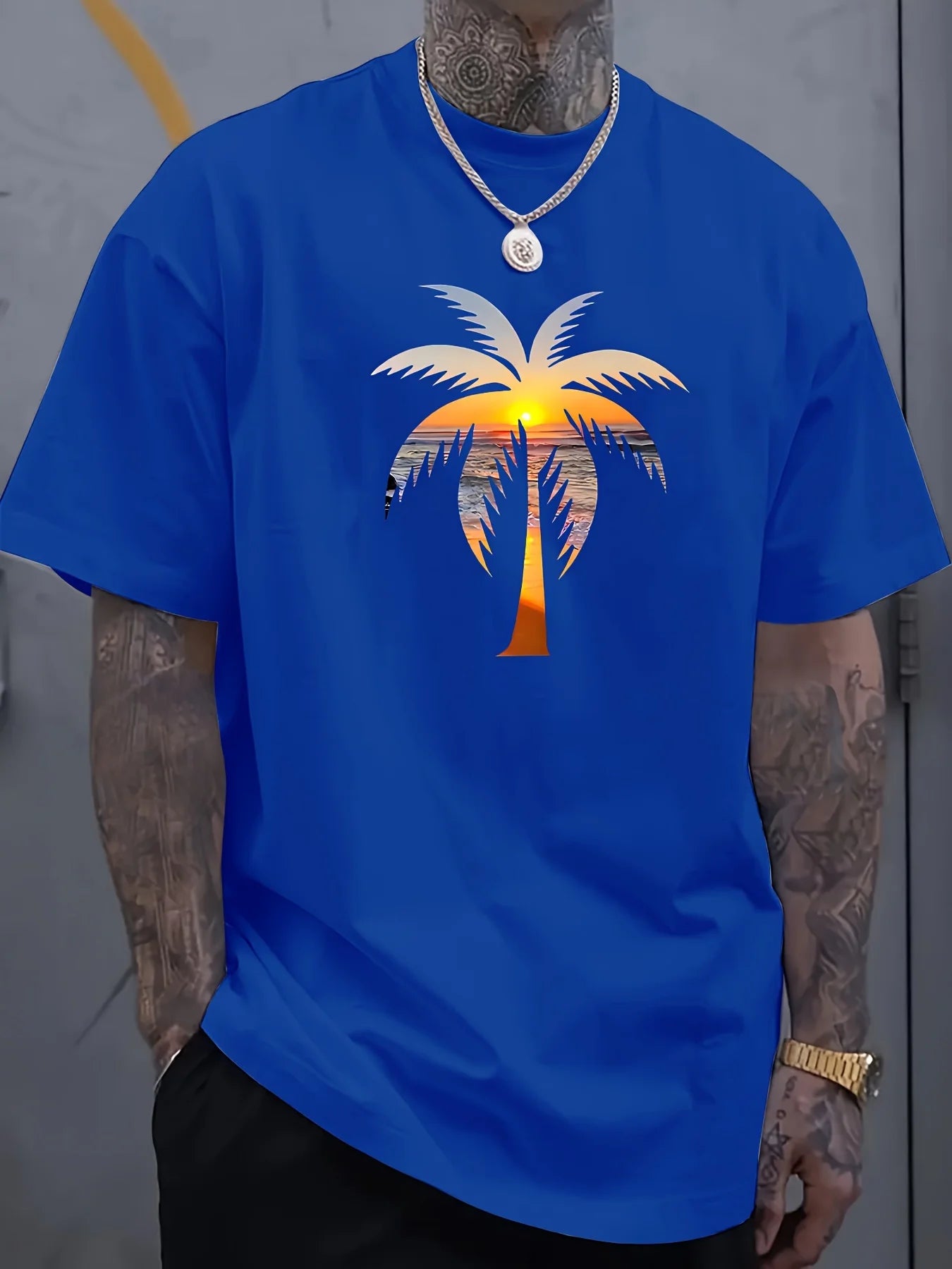 Sentinelle Alpha T-shirt col rond manches courtes palmier - Sentinelle Alpha