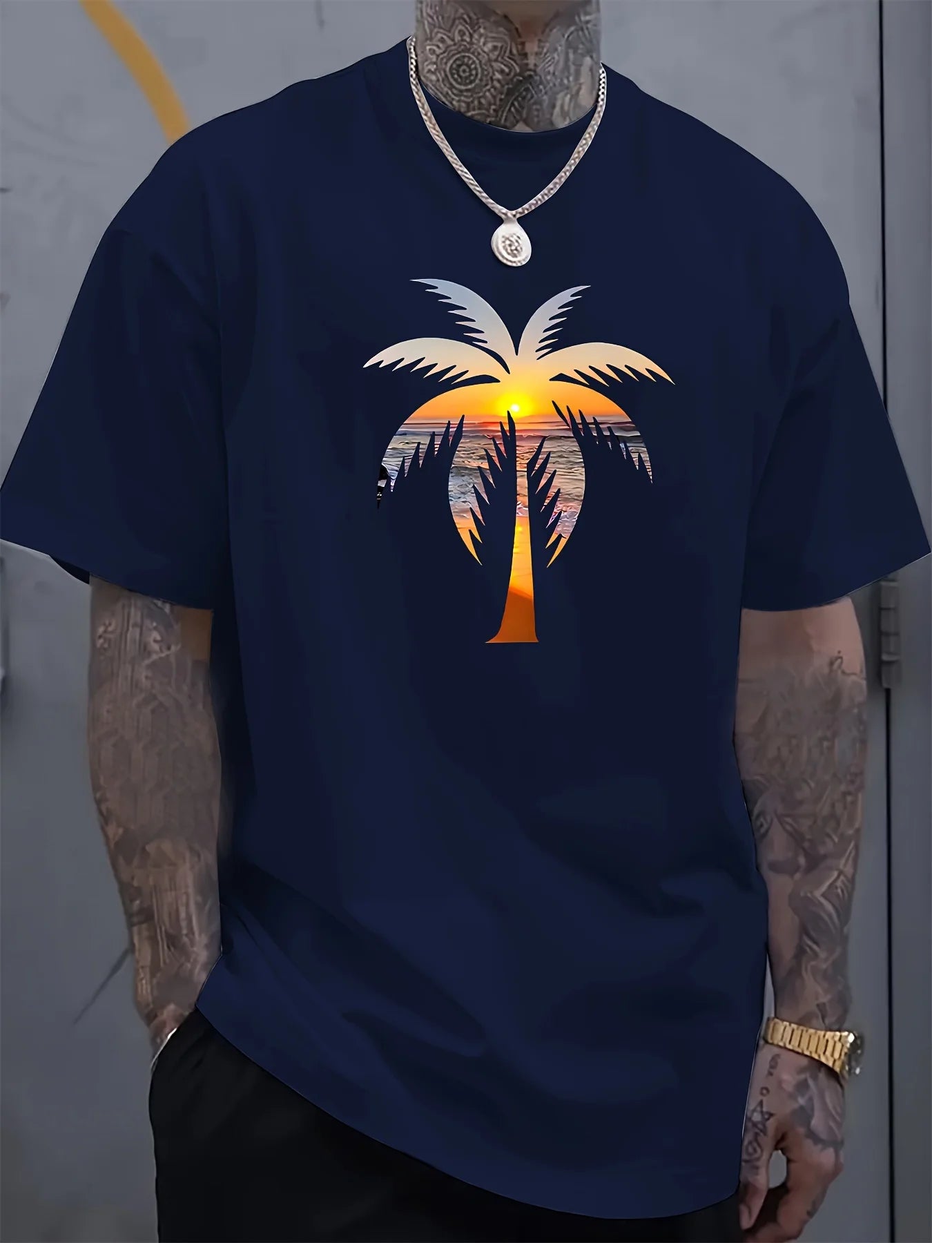 Sentinelle Alpha T-shirt col rond manches courtes palmier - Sentinelle Alpha