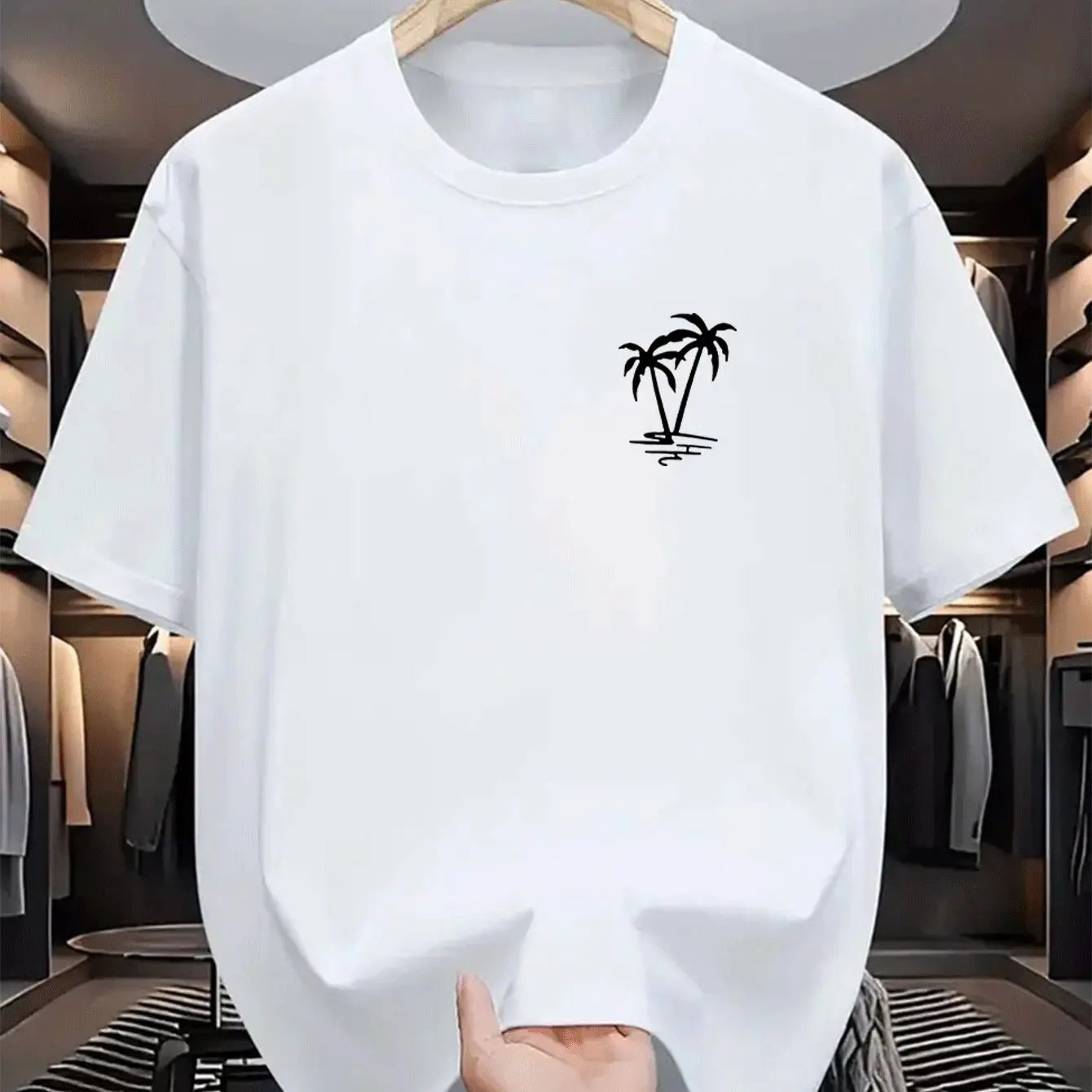 Sentinelle Alpha T-shirt été homme coton à motif palmier - Sentinelle Alpha