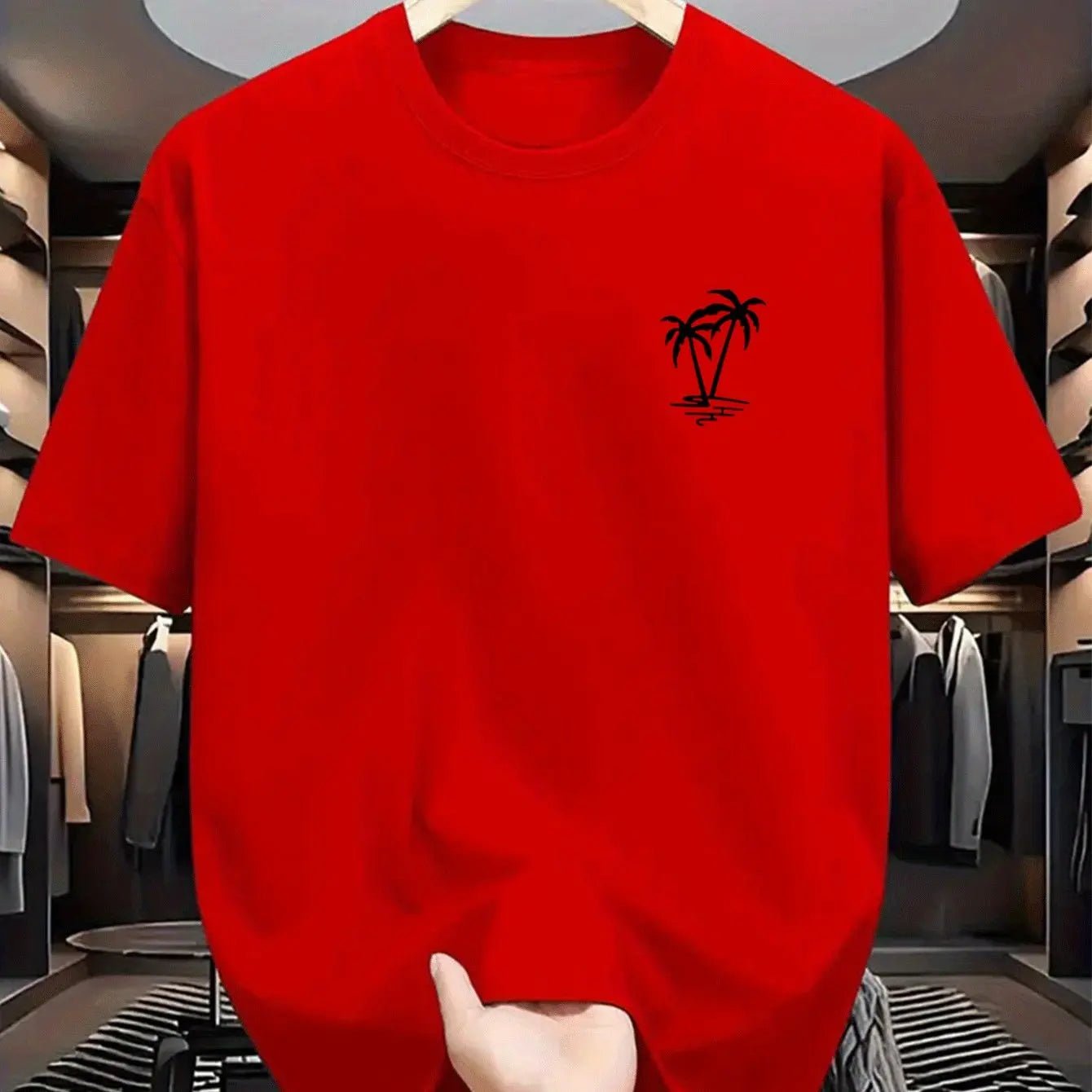 Sentinelle Alpha T-shirt été homme coton à motif palmier - Sentinelle Alpha