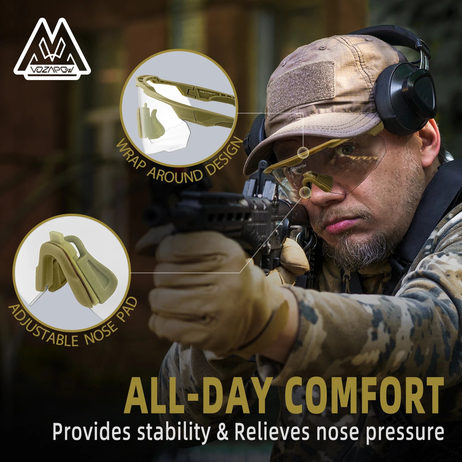 Lunettes de tir tactiques Sentinelle Alpha pour confort optimal - Sentinelle Alpha