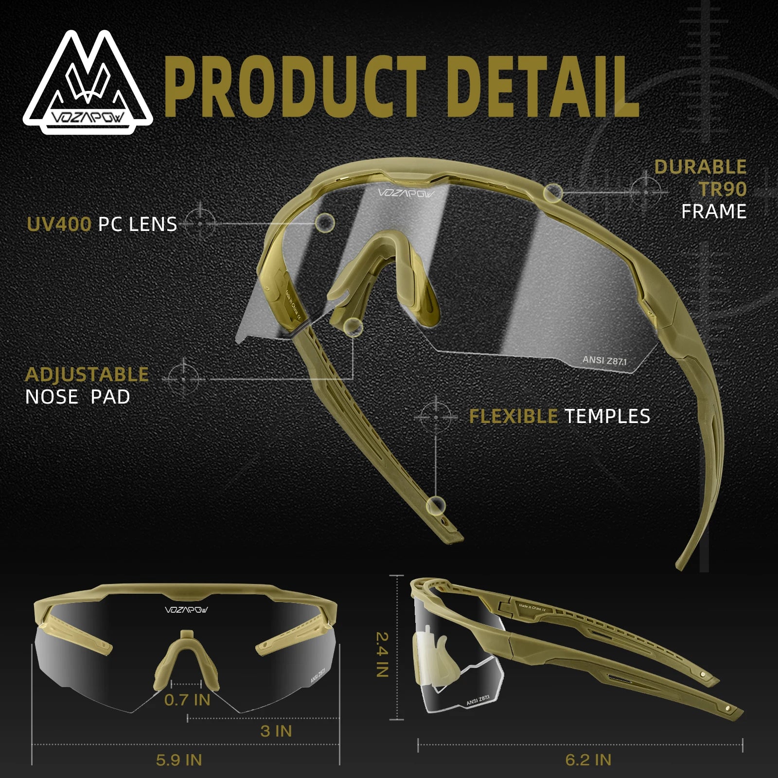 Lunettes de tir tactiques Sentinelle Alpha pour confort optimal - Sentinelle Alpha