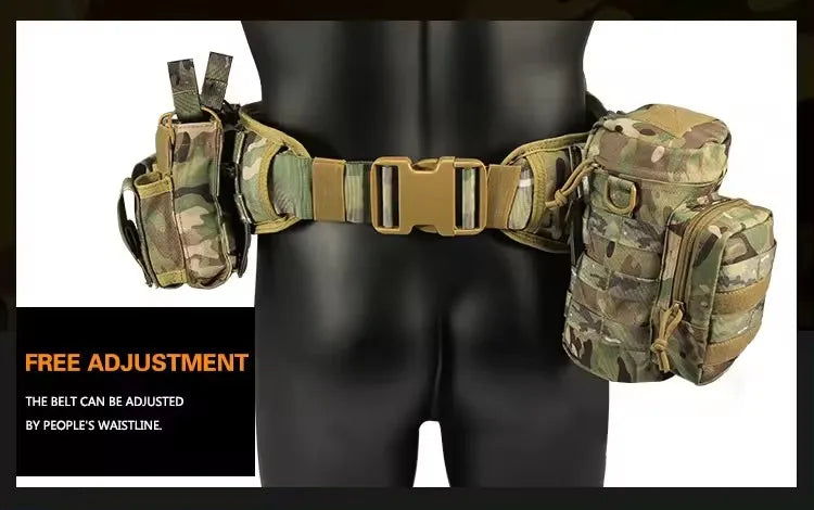 Ceinture tactique militaire avec poches modulaires pour un ajustement facile et pratique