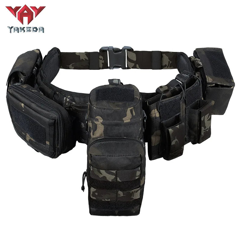 Ceinture tactique militaire Yakeda avec plusieurs poches pour un transport pratique et organisé