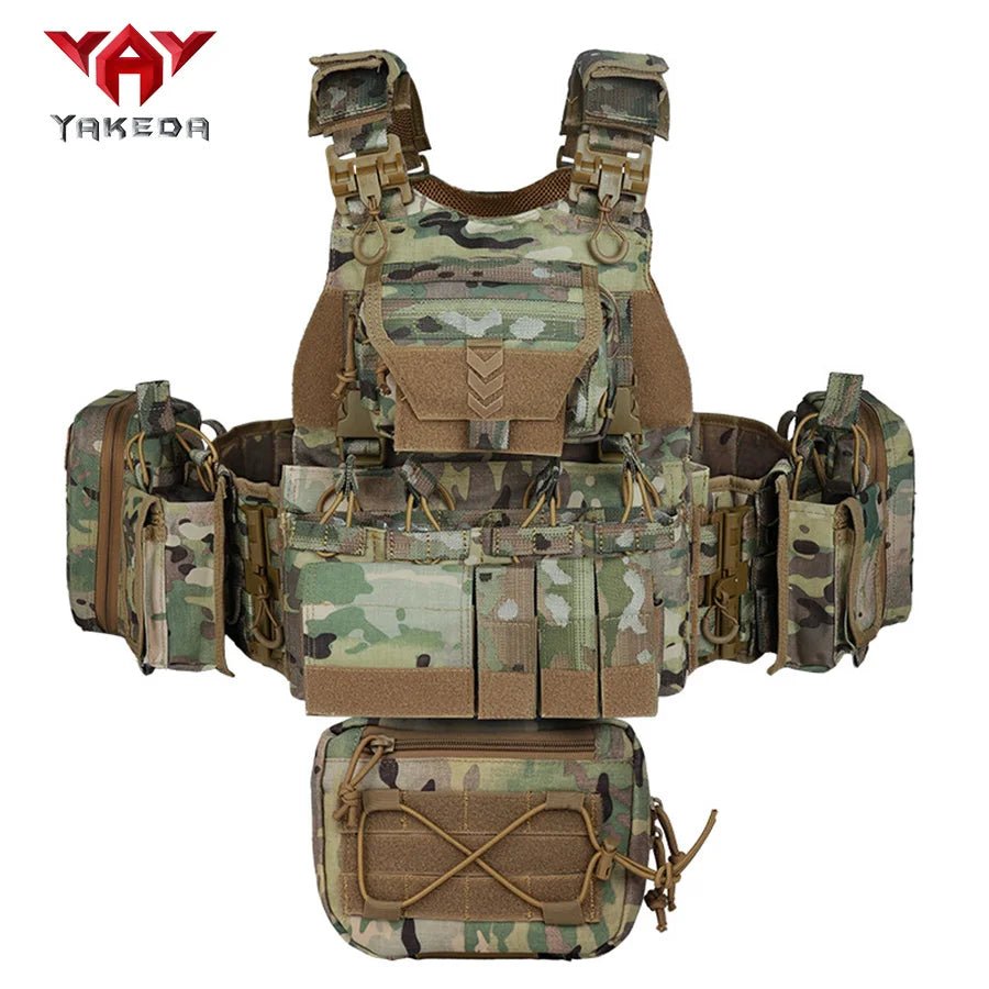 Gilet tactique YAKEDA Camouflage Multicam avec Accessoires - Sentinelle Alpha