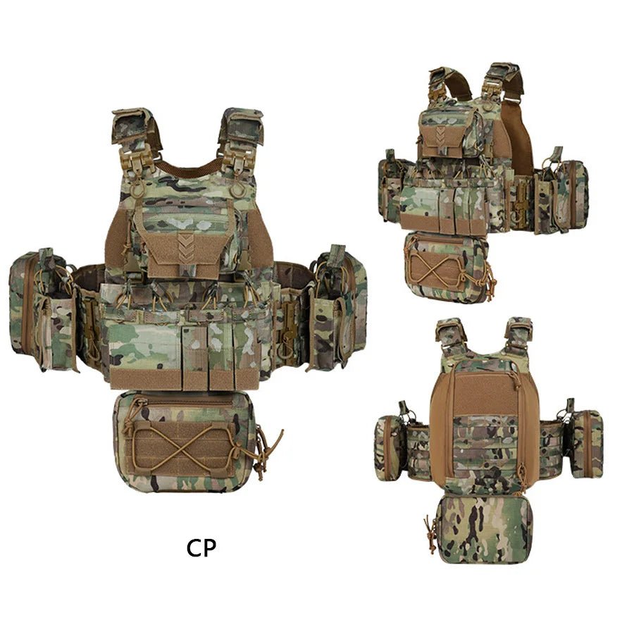 Gilet tactique YAKEDA Camouflage Multicam avec Accessoires - Sentinelle Alpha