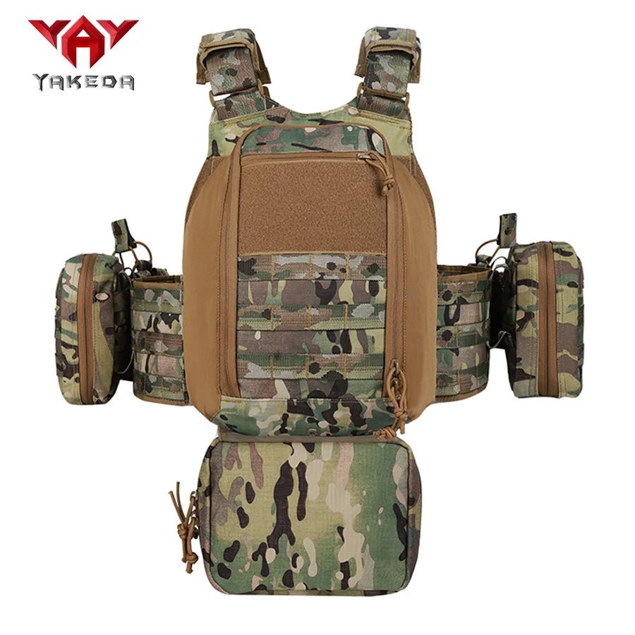 Gilet tactique YAKEDA Camouflage Multicam avec Accessoires - Sentinelle Alpha