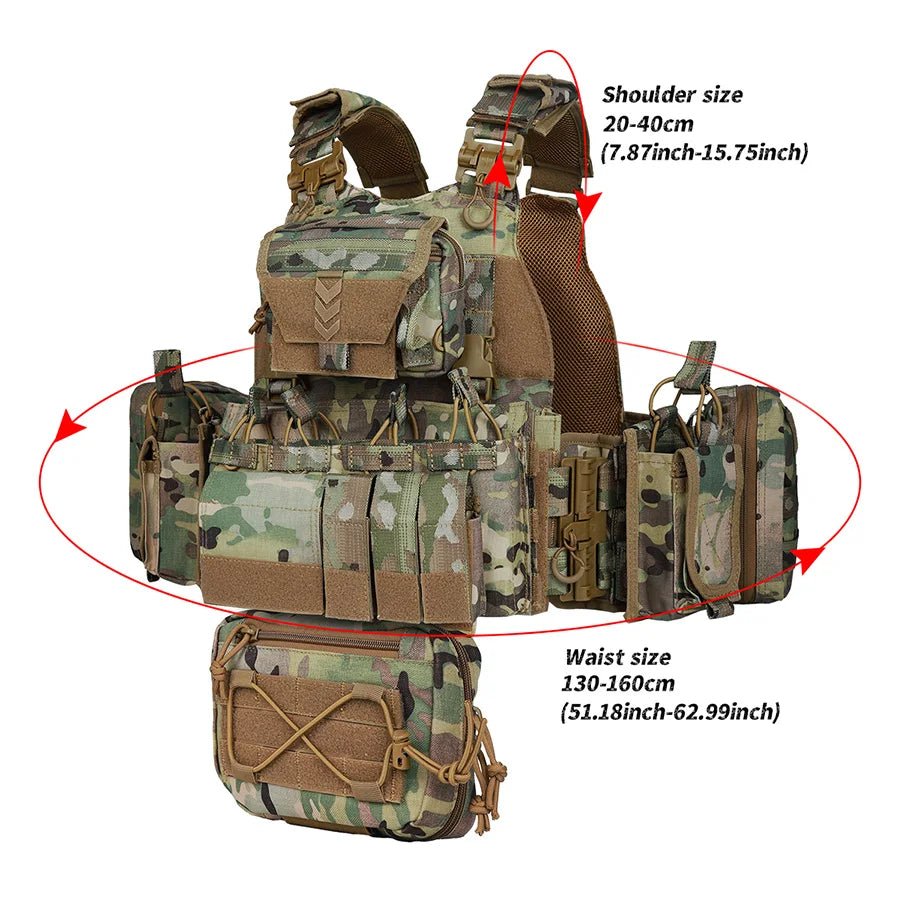 Gilet tactique YAKEDA Camouflage Multicam avec Accessoires - Sentinelle Alpha